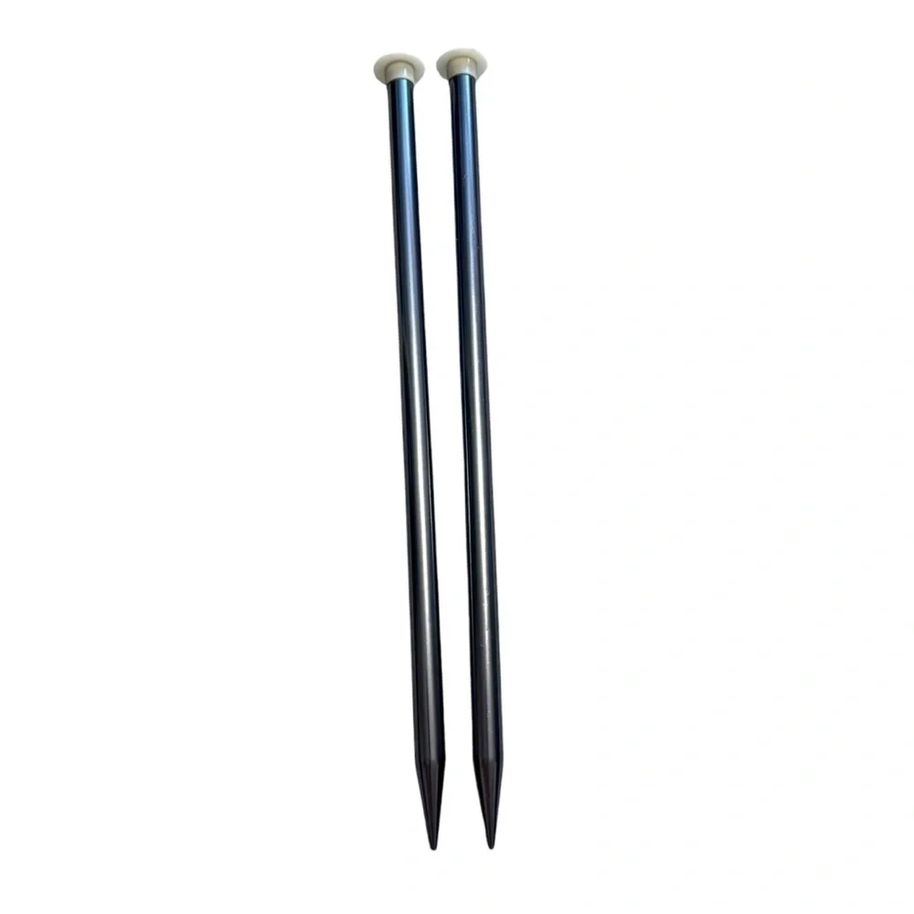 Boye 17 Knitting Needles Iridescent Blue Silver Craft